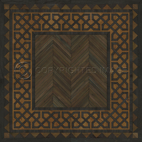 Artisanry University "Harvard" Vinyl Floorcloth - Spicher & Co.