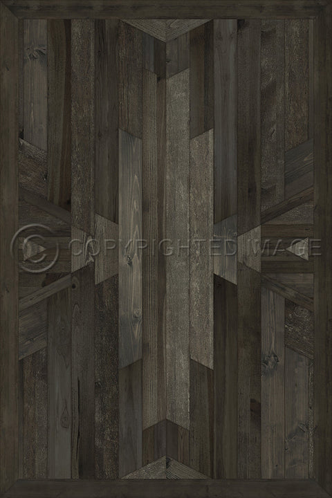 Norwegian Wood Native "Black Hawk" Vinyl Floorcloth - Spicher & Co.