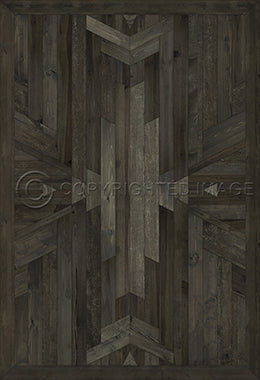 Norwegian Wood Native "Black Hawk" Vinyl Floorcloth - Spicher & Co.