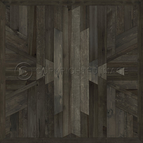 Norwegian Wood Native "Black Hawk" Vinyl Floorcloth - Spicher & Co.