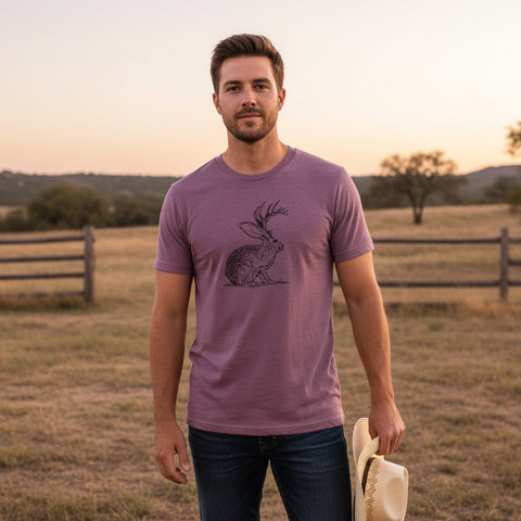Jackalope Charlie Men's Tee - Plum