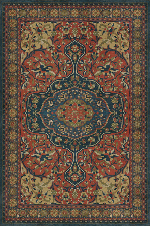 Persian Bazaar - Farahan - Delara Vinyl Floorcloth - Spicher & Co.