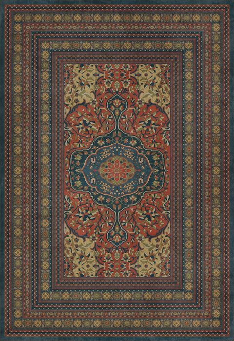 Persian Bazaar - Farahan - Delara Vinyl Floorcloth - Spicher & Co.