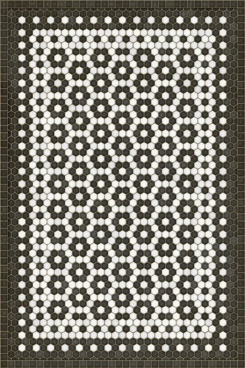 Mosaic C "Catherine Street" Vinyl Floorcloth - Spicher & Co.