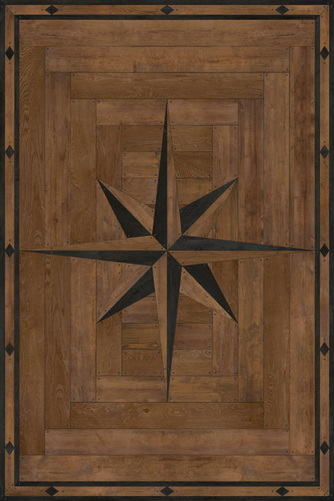 Williamsburg 18th-Century Joinery "Forever Binding" Vinyl Floorcloth - Spicher & Co.