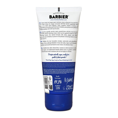 Better Shave Natural Shaving Cream - Monsieur BARBIER - 175mL