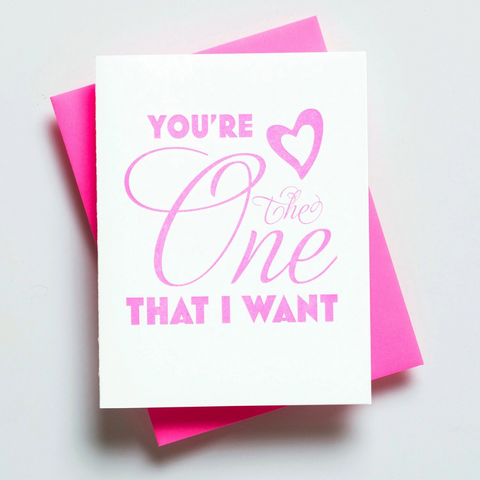 You're The One That I Want Card - Richie Designs