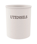 Ceramic Utensil Holder, Oatmeal