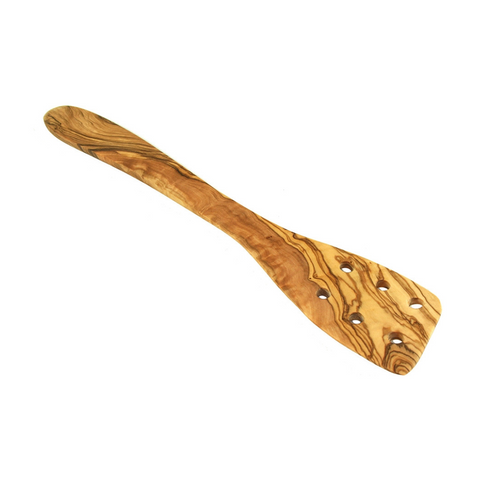 Olive Wood Spatula With Holes, 11.8"