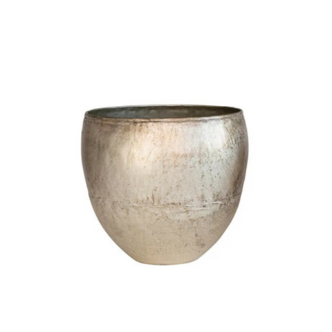 large silver planter pots Shaw Metal Planter, 6.5" – Belleville Market