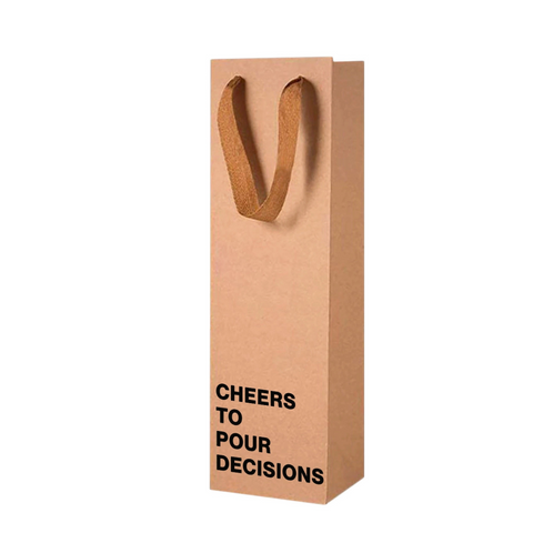Cheers To Pour Decisions Wine Gift Bag