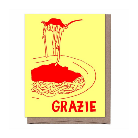 Grazie Greeting Card - La Familia Green