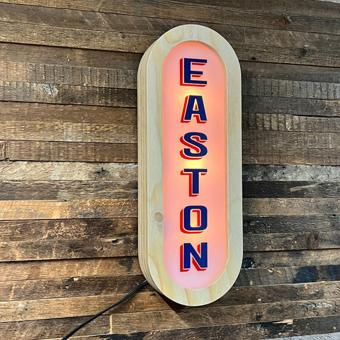Easton Light Box Sign Capsule, Natural, Second Chance Art