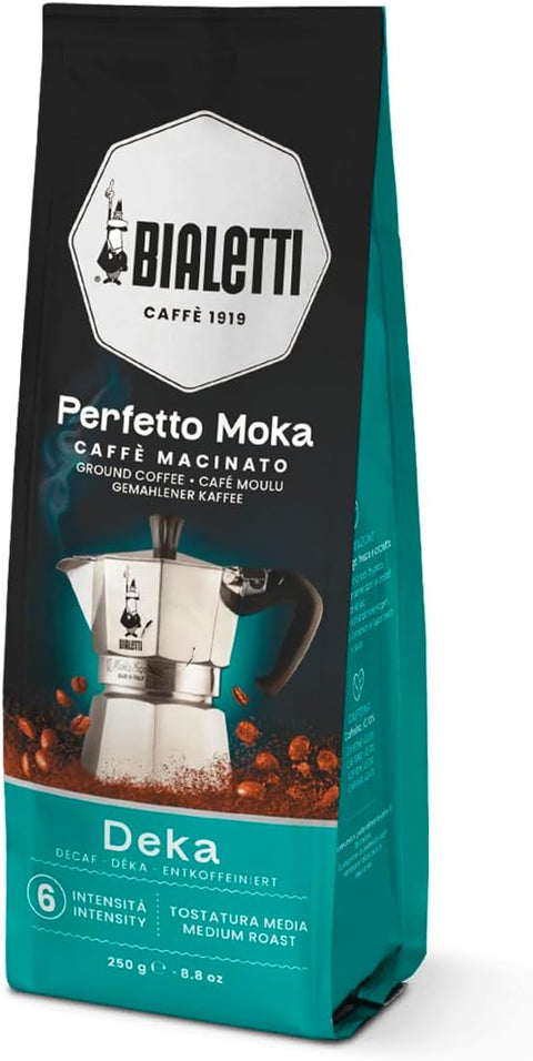 Bialetti Perfetto Moka Decaf Ground Coffee, 8.8 oz.