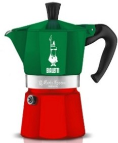 Bialetti Iconic Moka Pot Italian Coffee & Stovetop Espresso Maker, Italia, 6 Cups