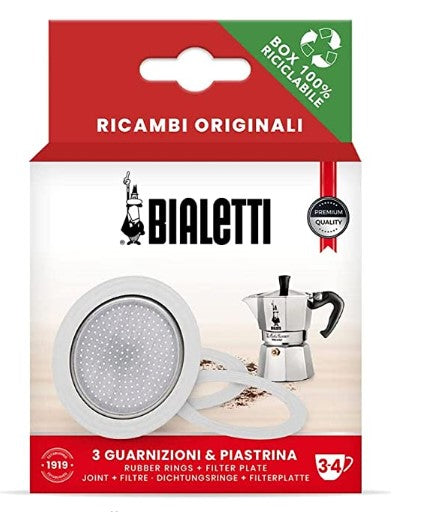 Bialetti Moka Pot Replacement Gaskets & Filter