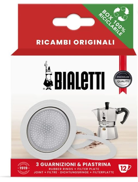 Bialetti Moka Pot Replacement Gaskets & Filter