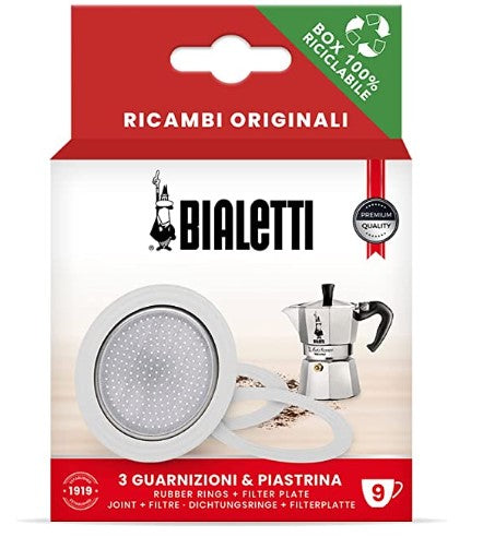 Bialetti Moka Pot Replacement Gaskets & Filter