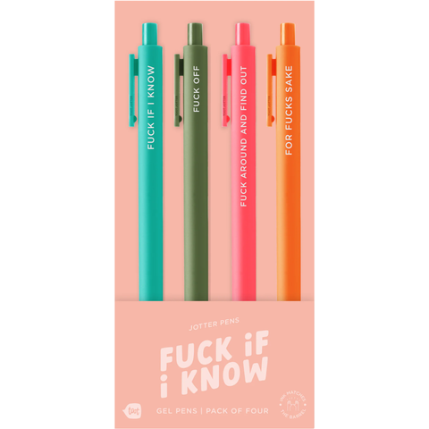4 Pack Jotter Set - Fuck If I Know