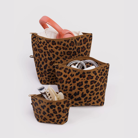 Go Pouch Set, Leopard  - BAGGU