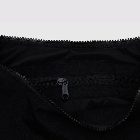 Medium Nylon Crescent Bag, Black - BAGGU