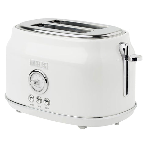 Haden Dorset 2 Slice Extra Wide Slot Stainless Steel Toaster with Tray, Ivory