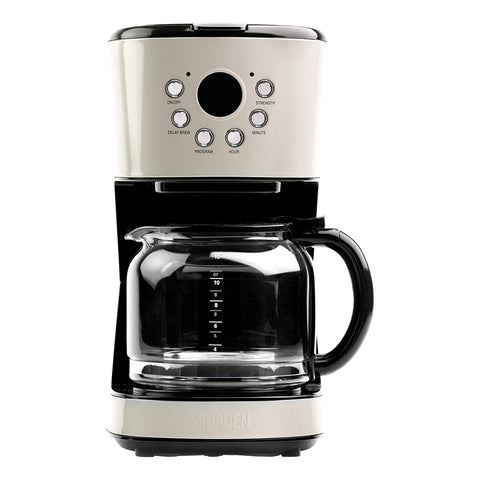 Haden 12 Cup Coffee Maker & Dorset 1.7L Electric Water Kettle, Putty & Chrome