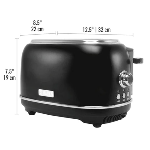 Haden Heritage 2 Slice Wide Slot Toaster & Electric Water Kettle, Black & Chrome