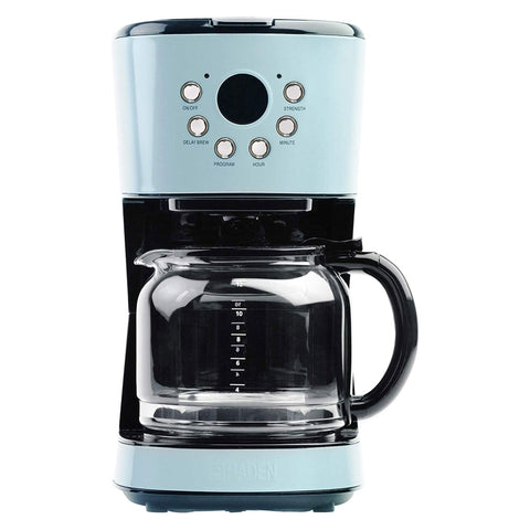 Haden 12 Cup Coffee Maker & Heritage 1.7L Electric Kettle, Turquoise & Chrome