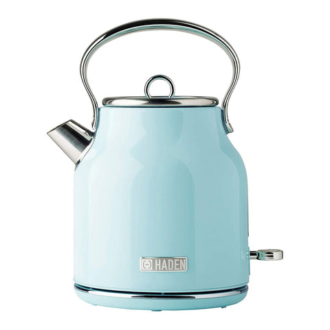 Haden 12 Cup Coffee Maker & Heritage 1.7L Electric Kettle, Turquoise & Chrome