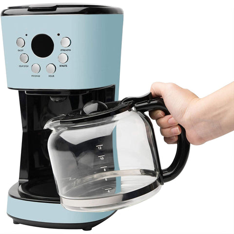 Haden 12 Cup Coffee Maker & Heritage 1.7L Electric Kettle, Turquoise & Chrome