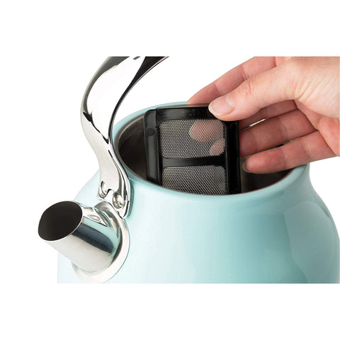 Haden 12 Cup Coffee Maker & Heritage 1.7L Electric Kettle, Turquoise & Chrome