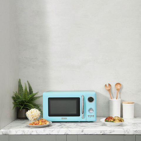 Haden 700 Watt 0.7 Cubic Foot Microwave Oven with Digital Controls, Turquoise