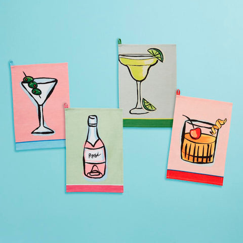 Martini Color Trim Cocktail Towel