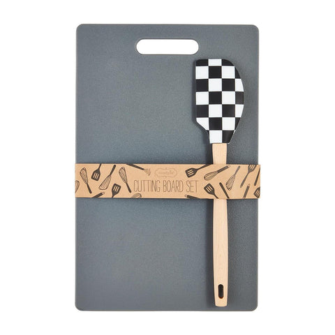 Cutting Board + Silicone Spatula Set