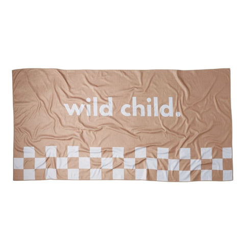 Wild Child Towel, 62" x 32", Tan