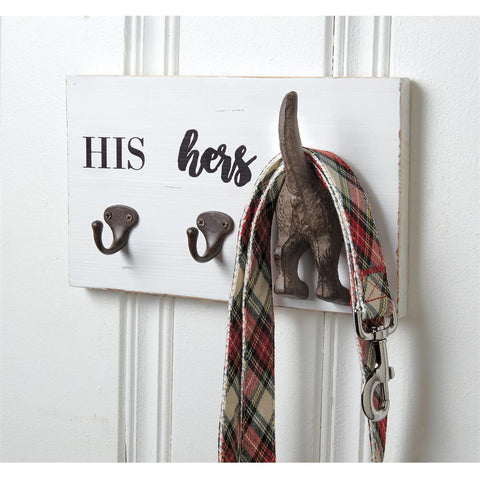His, Hers & Pup Wall Hook