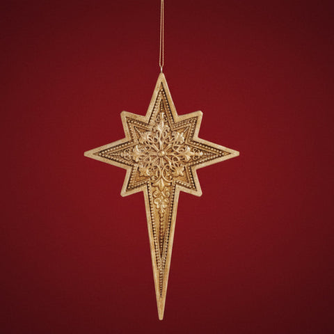 Gold Filigree Bethlehem Star Ornament