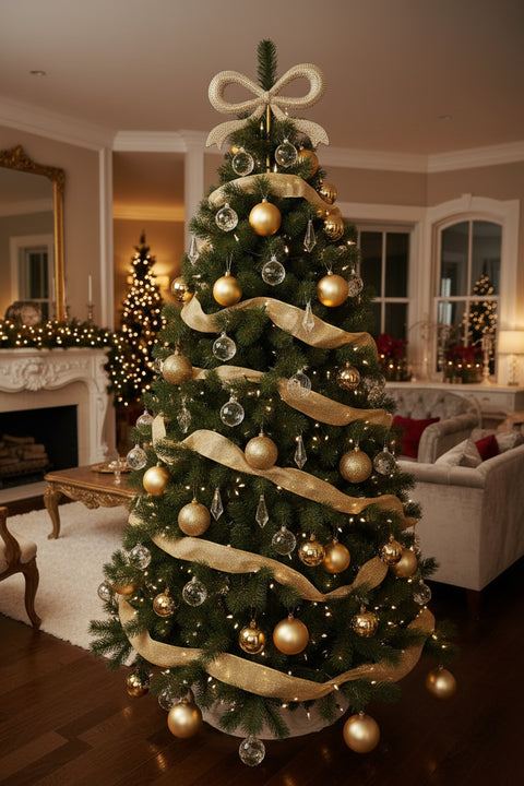 Jewel Box Gold Bow Tree Topper