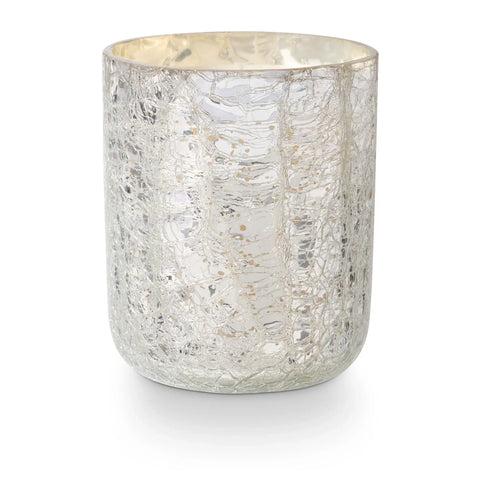 Balsam & Cedar Crackle Glass Candle in Gift Box