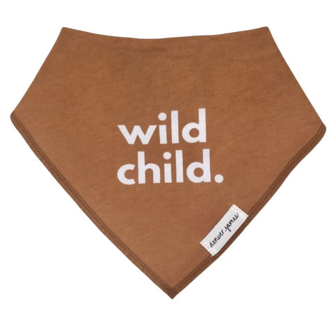 Wild Child Bandana Bib, OS, Rust