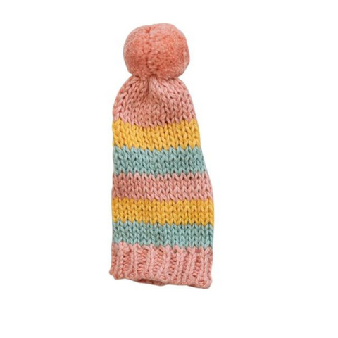 Cotton Knit Hat Bottle Topper, A