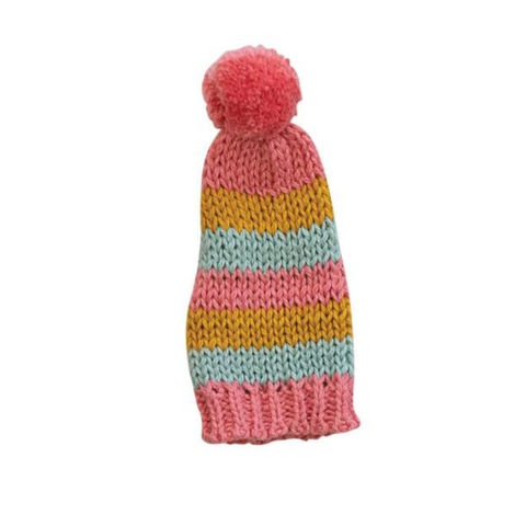 Cotton Knit Hat Bottle Topper, B