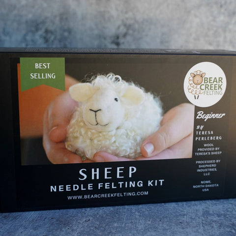 White Sheep Needle Felting Kit