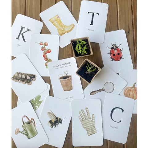 Garden Alphabet Learning Cards, 4"x6"