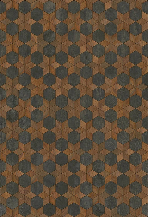 Artisanry "Illuminated Dark Star" Vinyl Floorcloth - Spicher & Co.