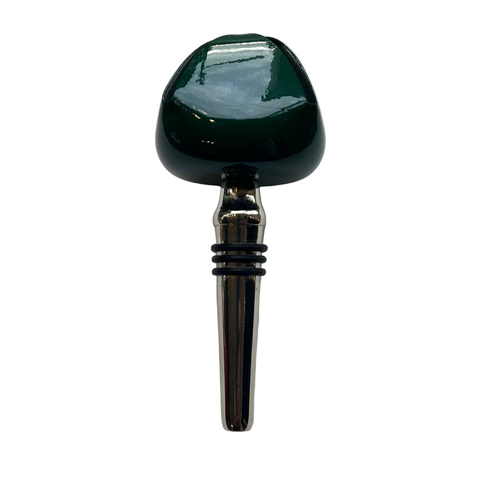 Jingle Bell Bottle Stopper, Green