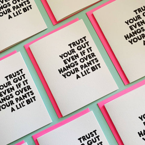 Trust Your Gut Greeting Card - Richie Designs