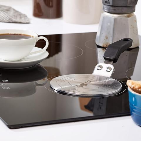Bialetti Stainless Steel Plate, Heat Diffuser Cooking Induction Adapter, Steel, 6 pints