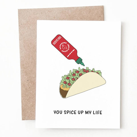 Taco & Sriracha Greeting Card